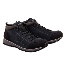 Botas quentes de homem Rieker F5740-00 azul marinho azul-marinho