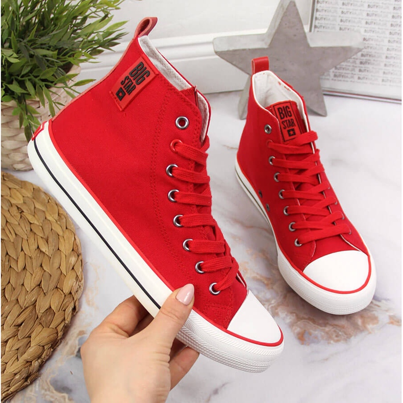Tênis têxtil vermelho Big Star JJ274128