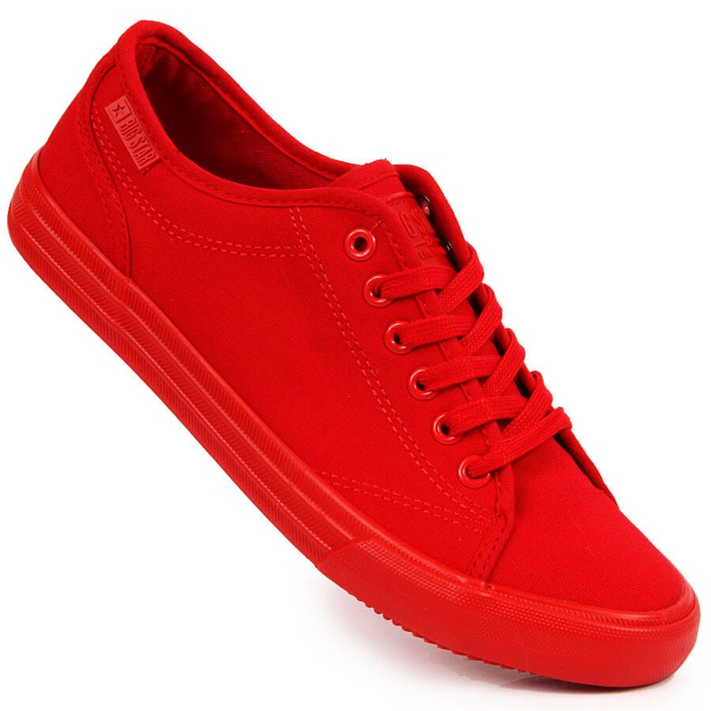 Tênis têxtil cano baixo todo vermelho Big Star JJ274068
