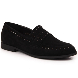 Sapatos de camurça de mulher com rebites preto Laura La.Fi Sapatos de camurça de mulher com rebites preto Laura La.Fi