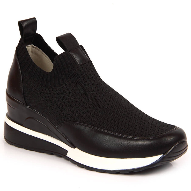 Sapatos de cunha pretos de mulher Potocki