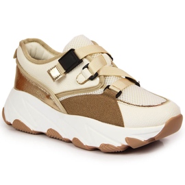 Tênis feminino na plataforma creme Potocki multicolorido