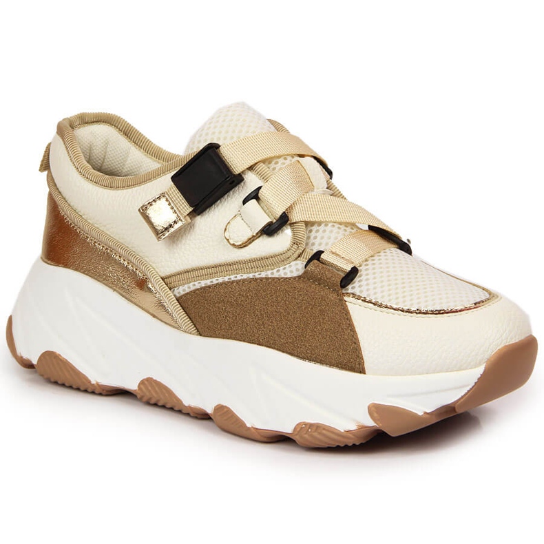 Tênis feminino na plataforma creme Potocki multicolorido
