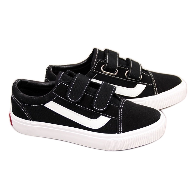 Atletico Tênis infantil atlético preto com velcro