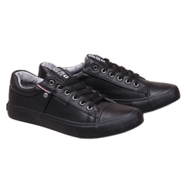 Couro ecológico de cano baixo masculino Big Star GG174029 preto