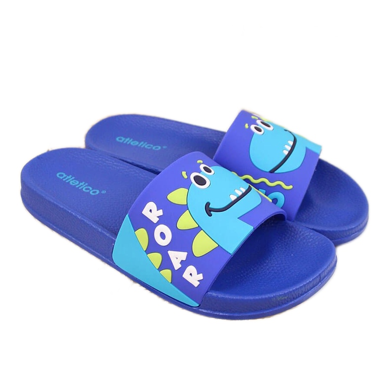 Atletico Chinelos de bilhar de menino Atlético azul