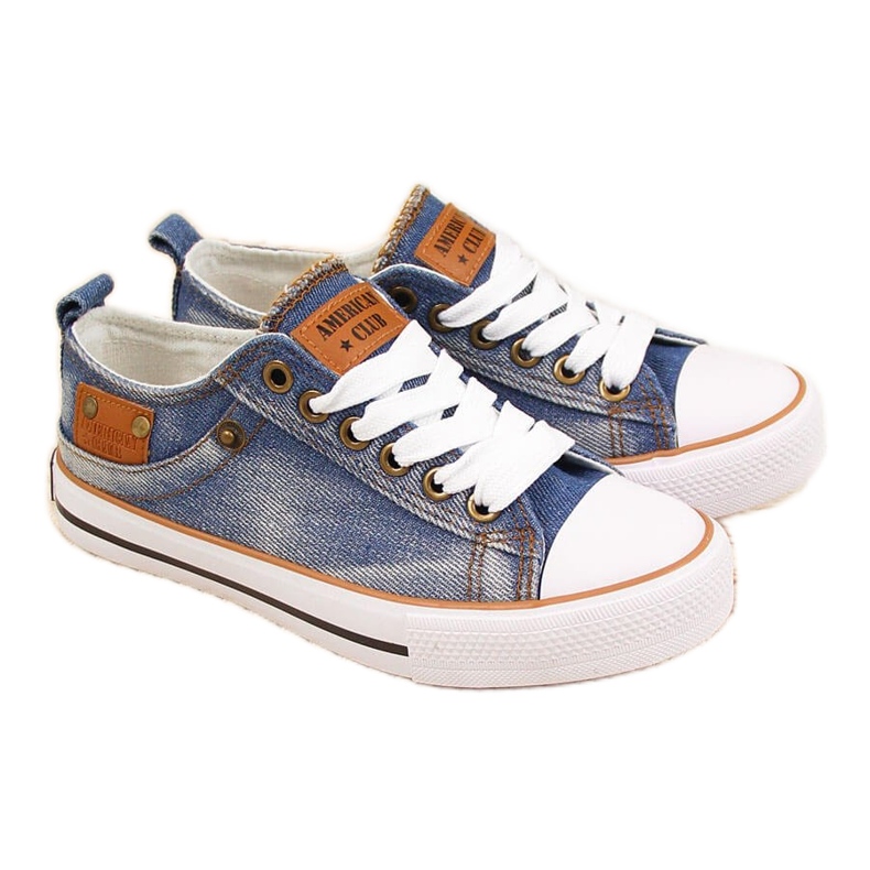 Tênis baixo infantil American Club azul marinho