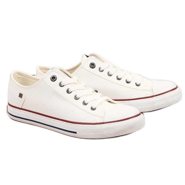 Tênis cano baixo branco de couro ecológico Big Star II174001