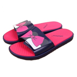 Atletico Chinelos de praia femininos Atlético azul marinho com velcro azul-marinho