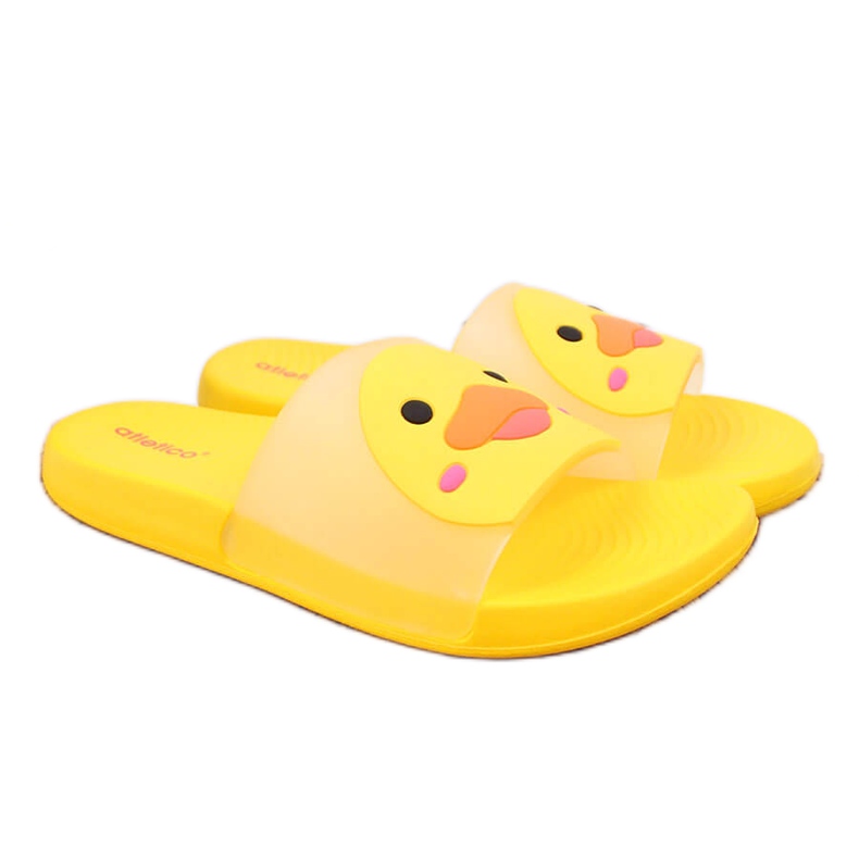 Atletico Chinelos infantis do Atlético amarelo para a piscina