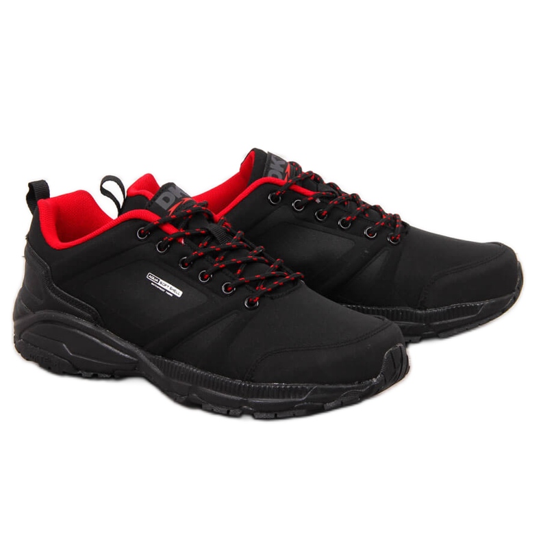 Tênis esportivo de trekking impermeável DK preto e vermelho