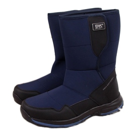 Botas de neve impermeáveis ​​de mulher com velcro azul marinho DK
