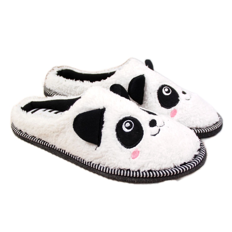 Chinelos femininos animais domésticos panda Galop branco