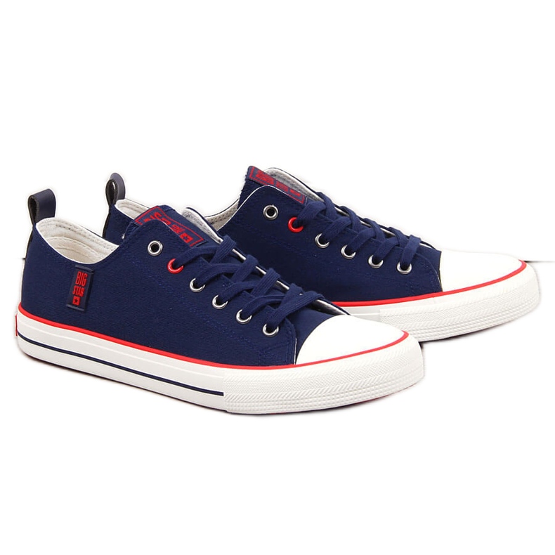 Tênis cano baixo masculino azul marinho Big Star JJ174060