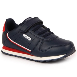 Sapatos esportivos de velcro azul marinho American Club para crianças azul-marinho