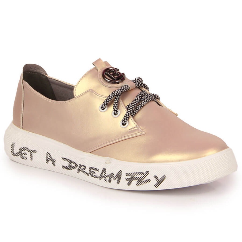 S.Barski Brogues femininos com plataforma rosa pérola S. Barski