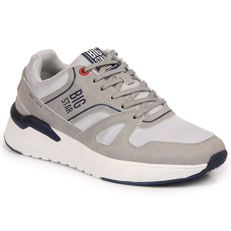 Sapatos esportivos casuais masculinos cinza Big Star JJ174276