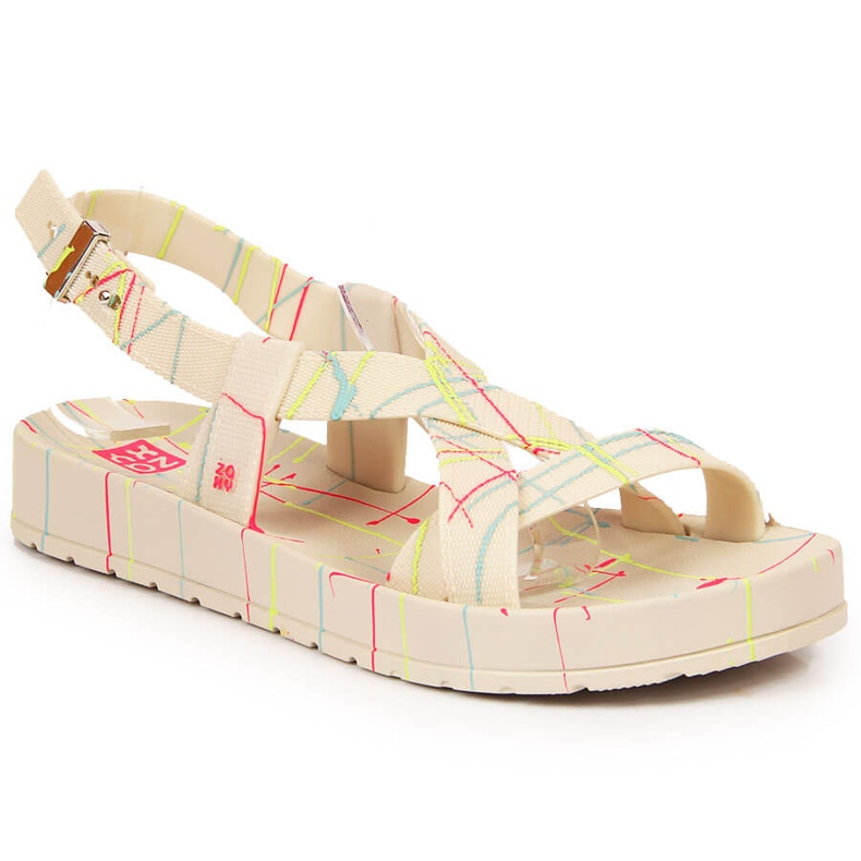 Sandálias femininas de borracha com perfumado Zaxy HH285264 bege