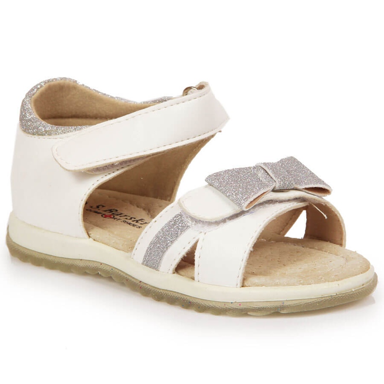 S.Barski Sandálias brancas de velcro para menina S. Bararski branco