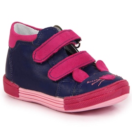 Sapatos de menina com velcro azul marinho Kornecki 6776 azul-marinho