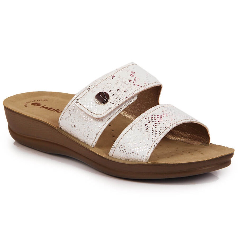 Chinelos de mulher Inblu Velcro brancos