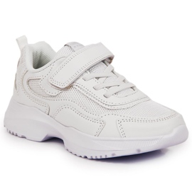 Tênis esportivo infantil de velcro White American Club branco