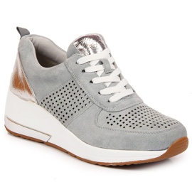 Sapatos de cunha de mulher azul Jezzi