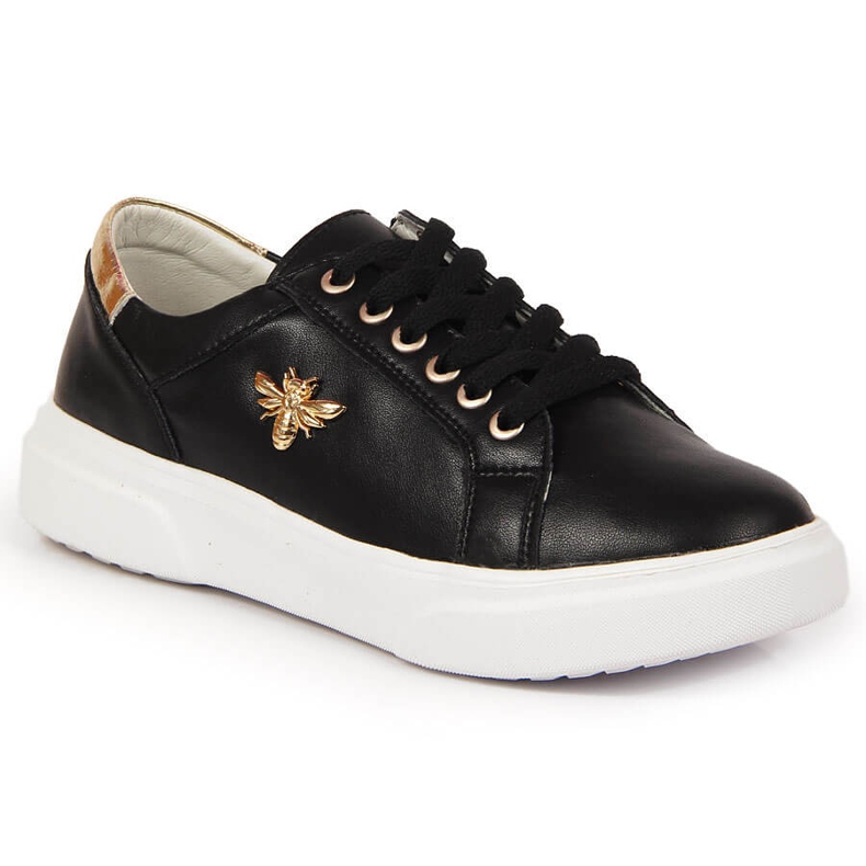 Sapatos de mulher em pele com plataforma Vinceza preta preto