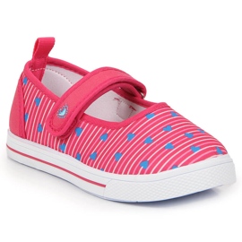 Atletico Sapatilhas bailarinas de menina com velcro Atlético rosa