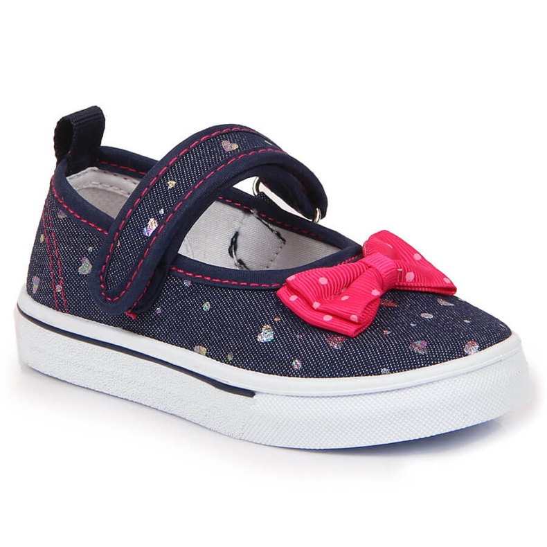 Atletico Bailarinas de menina com velcro Atlético azul marinho