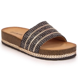 S.Barski Chinelos plataforma pretos S. Barski de mulher pretos