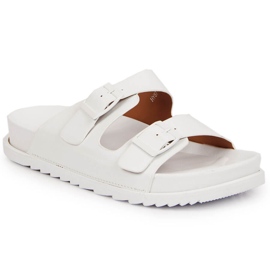 S.Barski Chinelos de borracha de mulher com fivelas brancas S. Barski branco