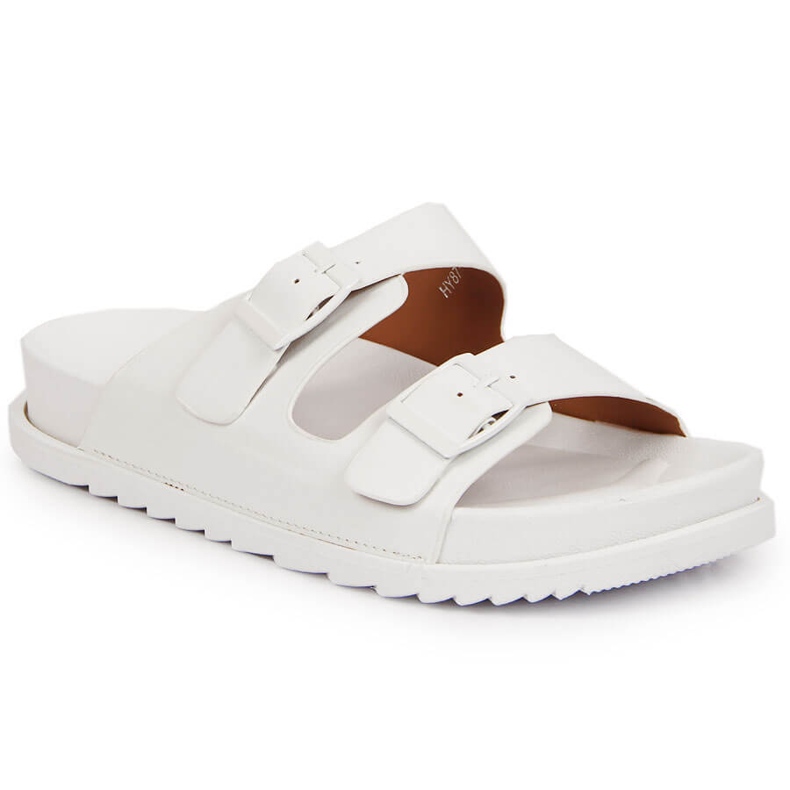 S.Barski Chinelos de borracha de mulher com fivelas brancas S. Barski branco