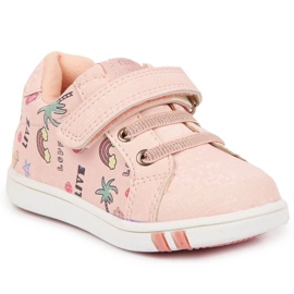 Sapatos desportivos de menina Pink American Club com velcro rosa