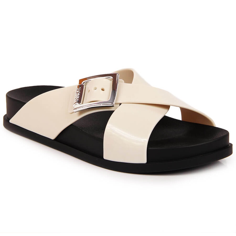 Chinelos femininos meliski creme Zaxy JJ285057 bege multicolorido