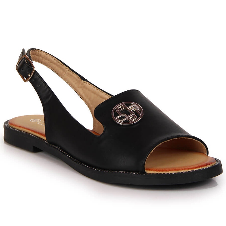 Sandálias femininas com enfeite Filippo preto