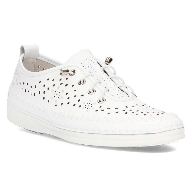 Sapatos de couro Filippo DP2135 / 21 Wh branco