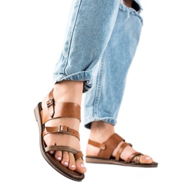 W. Potocki Sandálias de couro Potocki castanho