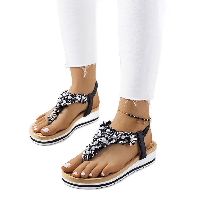 Sandálias pretas de mulher Tove preto