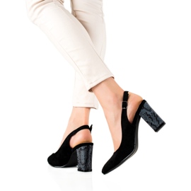 Goodin Bombas com salto aberto preto