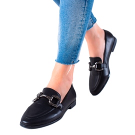 Lovery Mocassins Clássicos com Ornamento preto Lovery Mocassins Clássicos com Ornamento preto