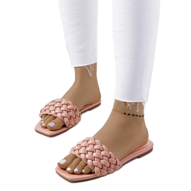 Sandália de salto baixo rosa D'Adda