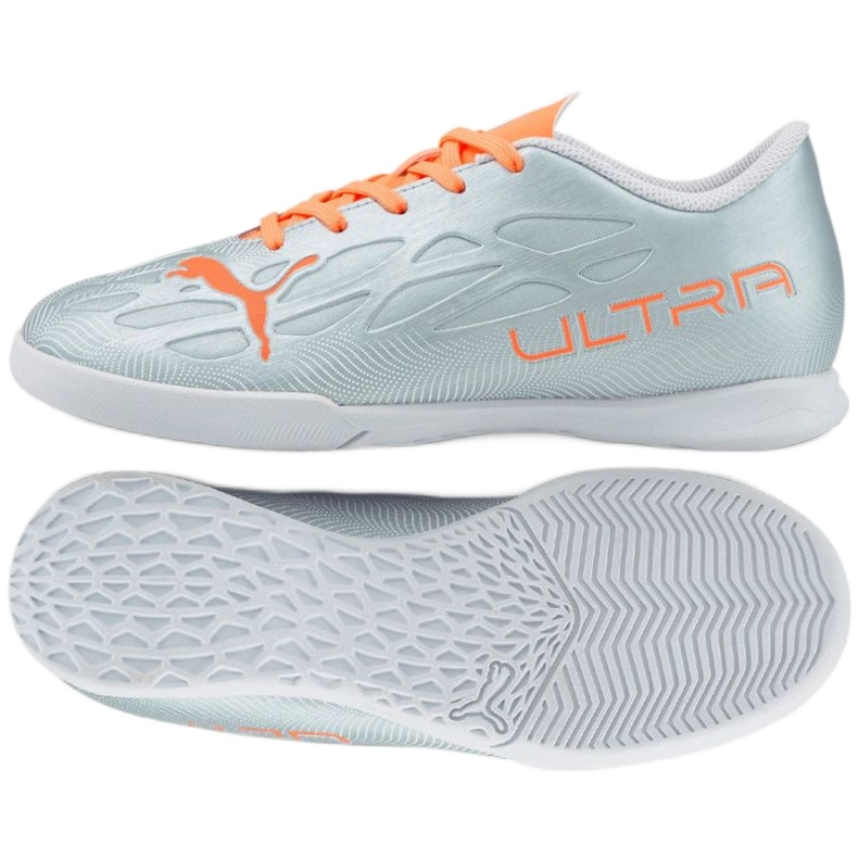 Chuteiras de futebol Puma Ultra 4.4 It Jr 106746 01 cinza prata