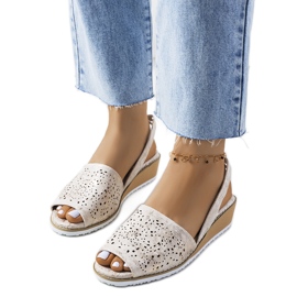 Sandália de cunha dourada Sheripov dourado