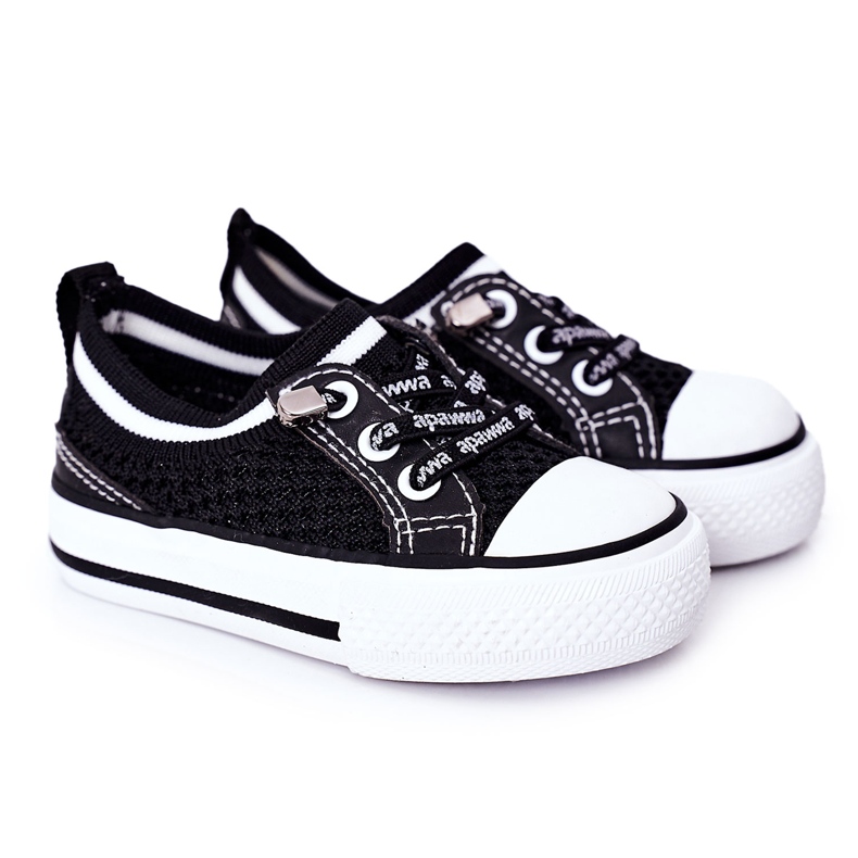 Apawwa Tênis infantil Airy Black Kids Club preto