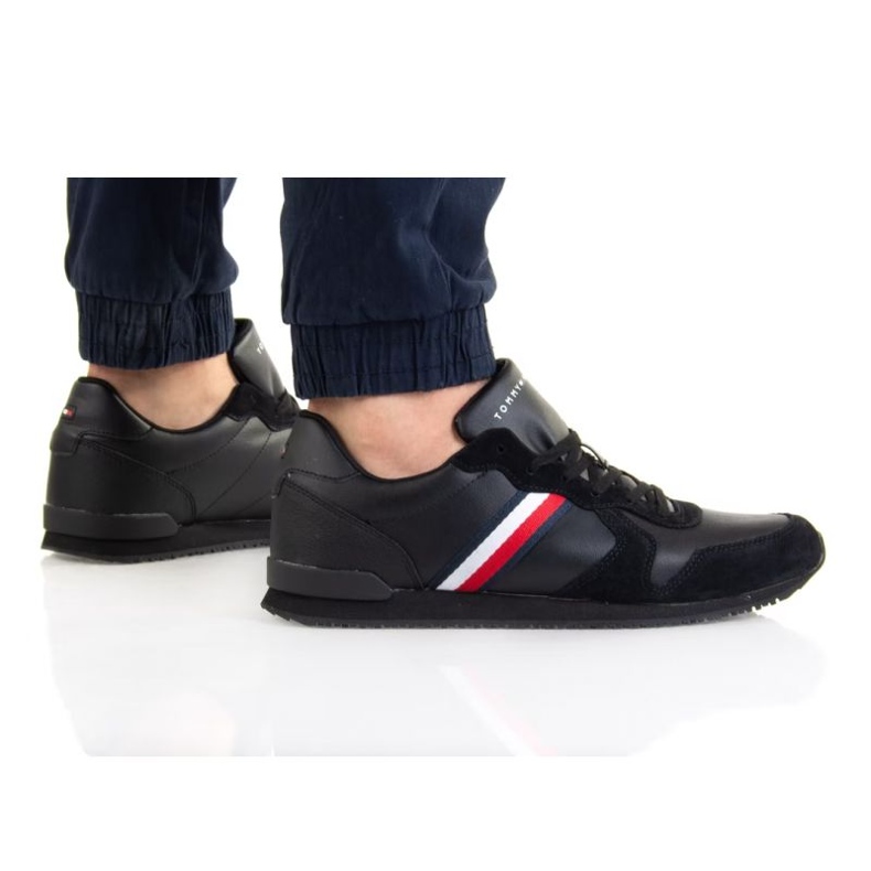 Calça de couro icônica Tommy Hilfiger M FM0FM03272 preto