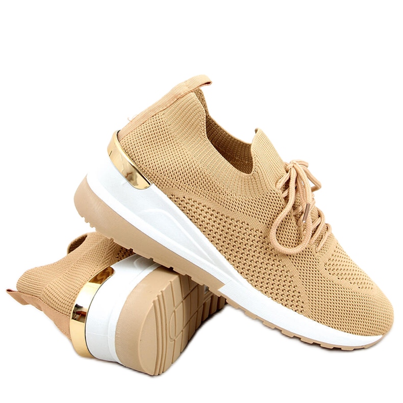 Faggio Khaki meias meias bege