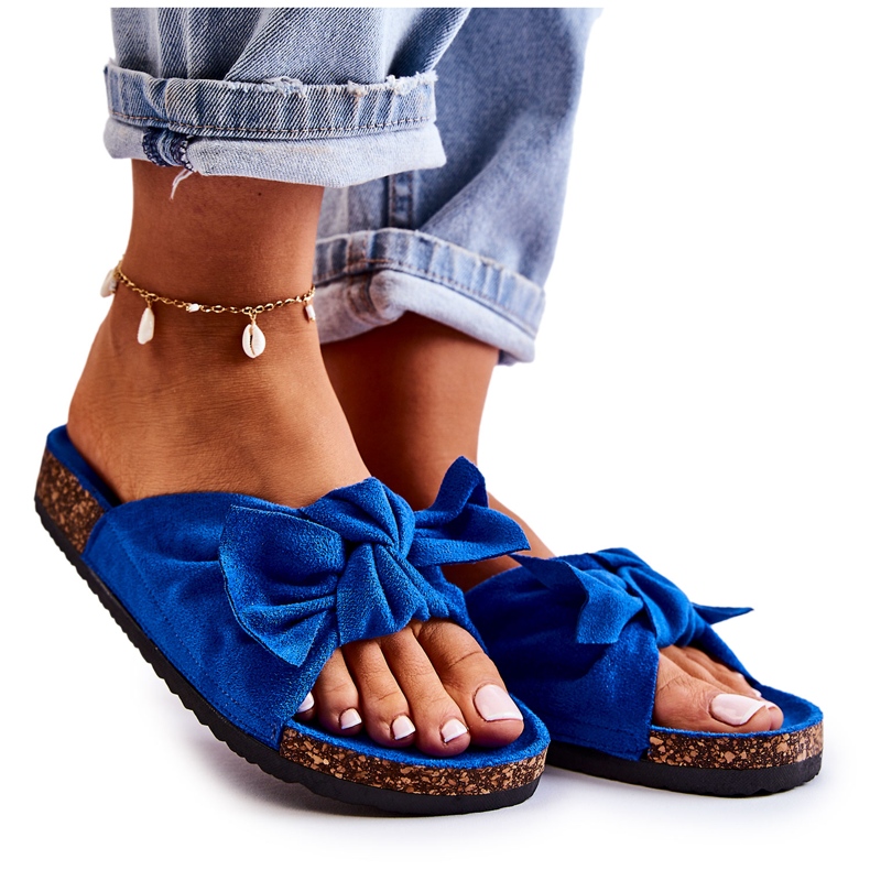 PS1 Chinelos Wendy Cork Sola Azul Escuro