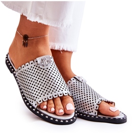 Vinceza Chinelos femininos a céu aberto com enfeite de terrys prateado prata