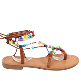 Mulheres romanas com contas Megh Camel marrom